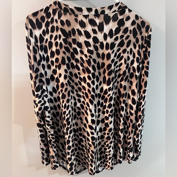 INC Split neck long sleeve tunic blouse sz 2X - Picture 3 of 4